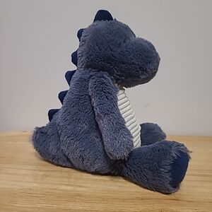 Just One You Blue Dinosaur Plush Lovey Ribbed White Corduroy Belly Carter's 2021